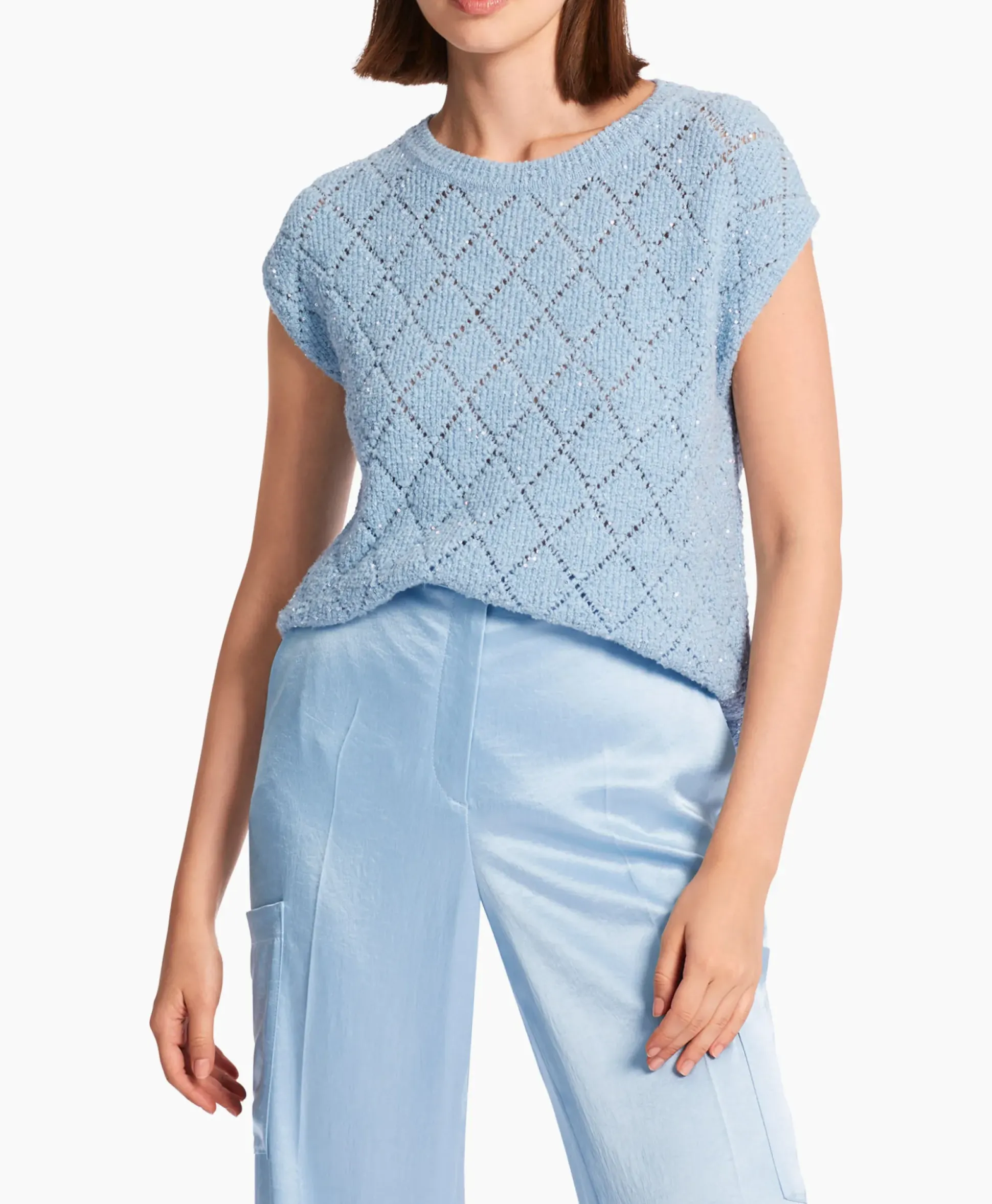 Marccain Collectie Top Wc 42.01 M25 Licht Blauw