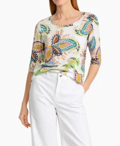 Marccain Collectie T-Shirt Wc 48.66 J47 Off White