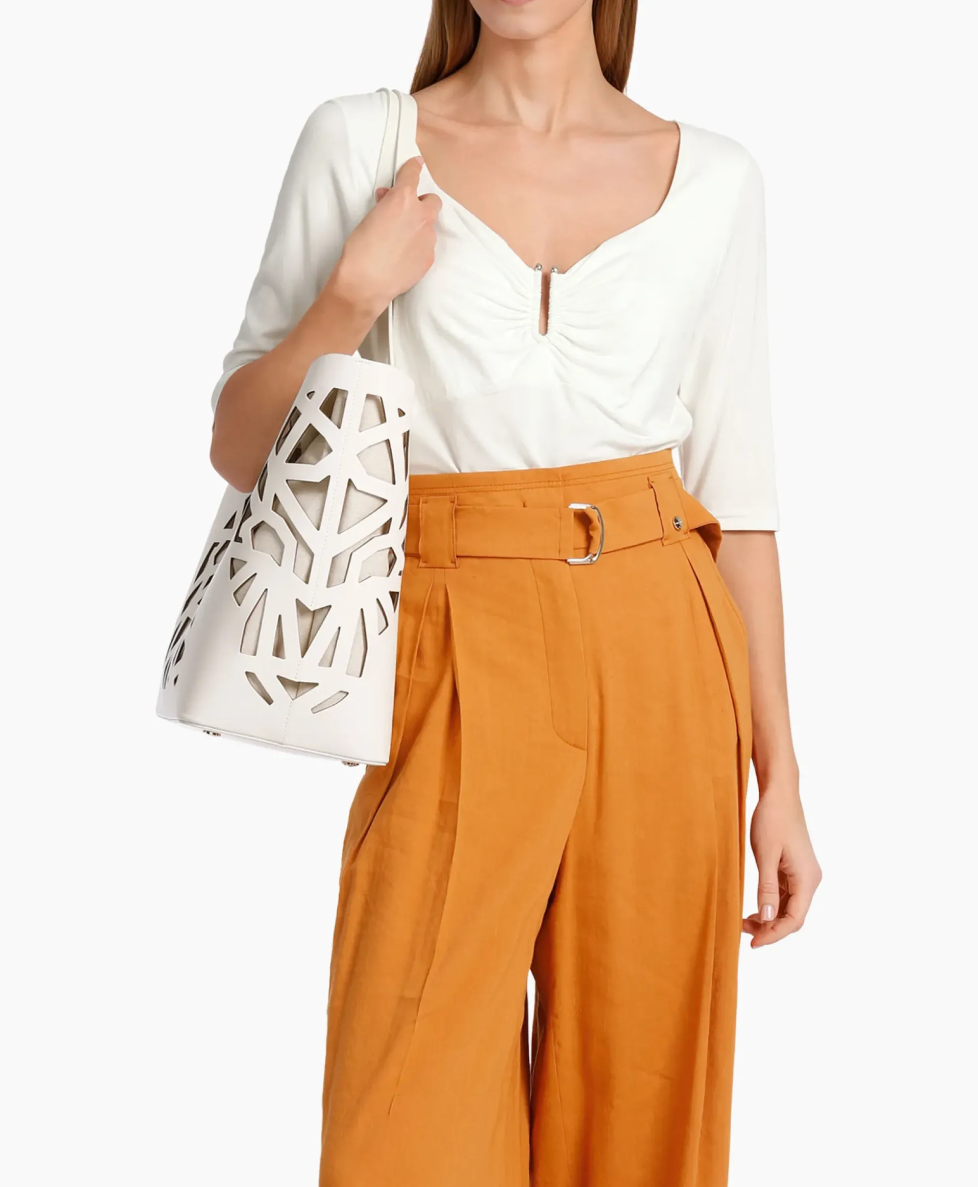Marccain Collectie T-Shirt Wc 48.57 J33 Off White
