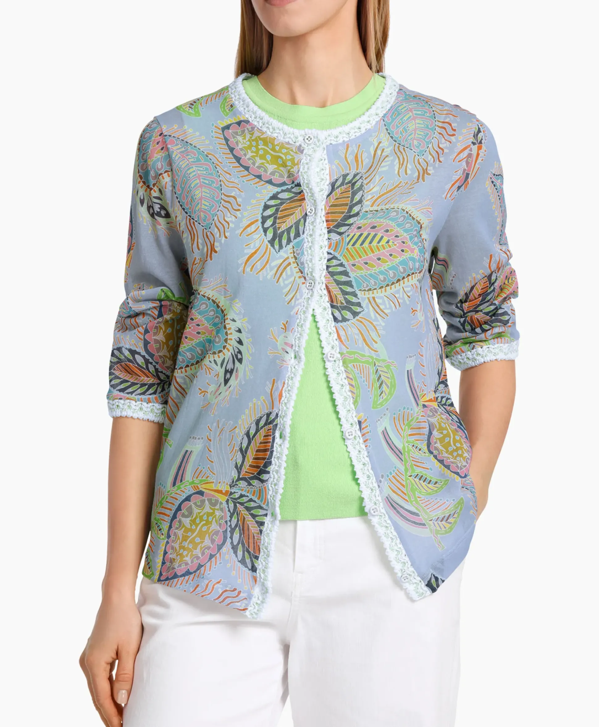 Marccain Collectie Vest Wc 39.32 M44 Licht Blauw