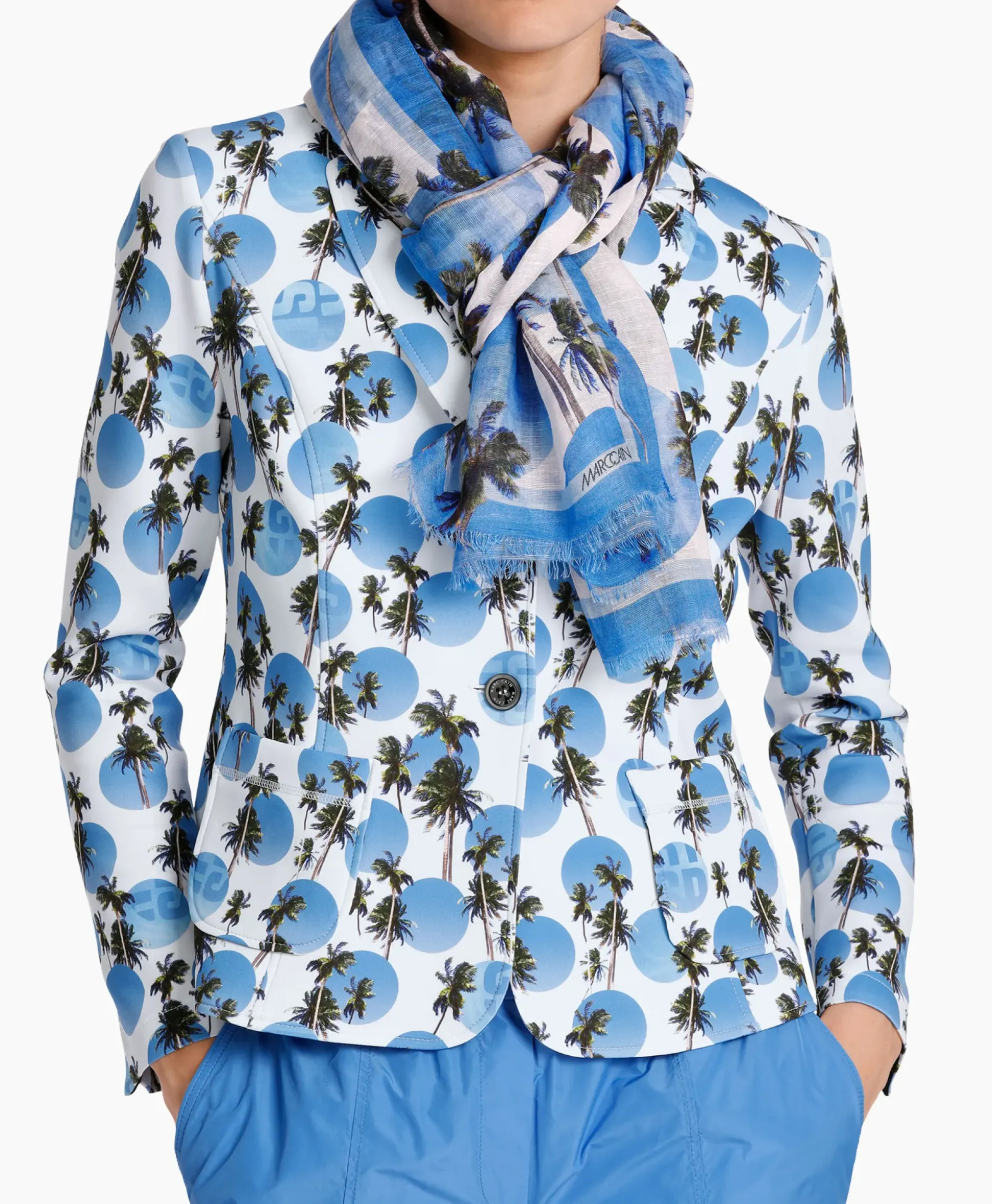 Marccain Sport Shawl Ws B4.07 Z27 Donker Blauw
