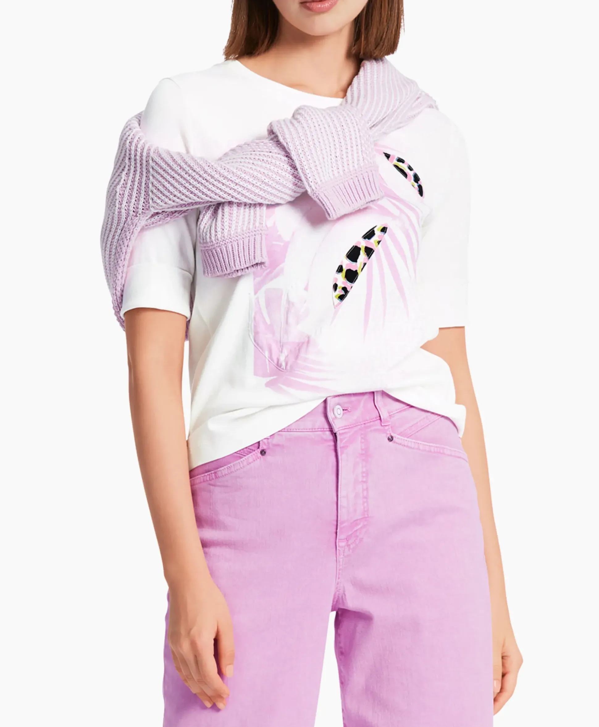 Marccain Sport T-Shirt Ws 48.28 J32 Off White