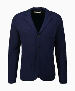 Maurizio Baldassari Jack Knit With Rib Details Blauw