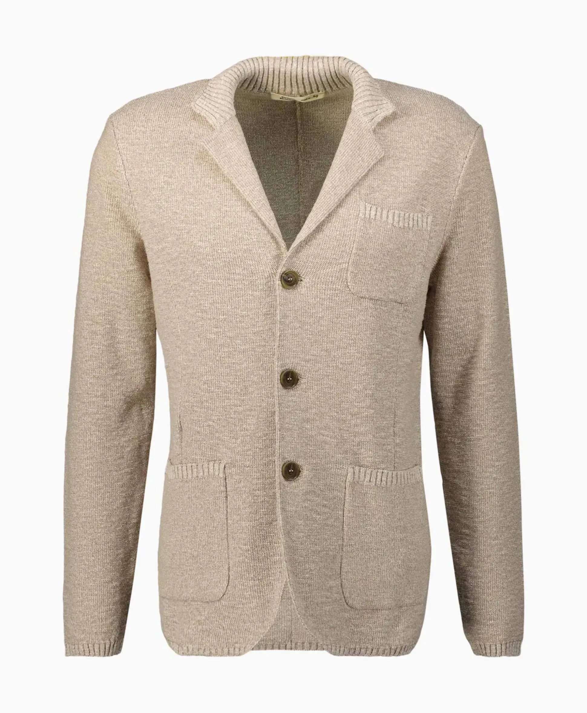 Maurizio Baldassari Jack Knit With Rib Details Beige