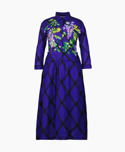 Mii Collection Mii Collection Maxi Jurk 32/Dress Santi Blauw