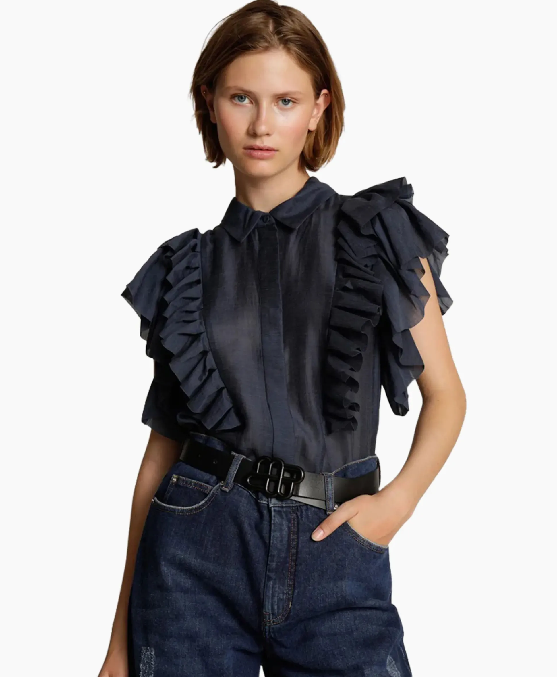Munthe Blouse Must Donker Blauw