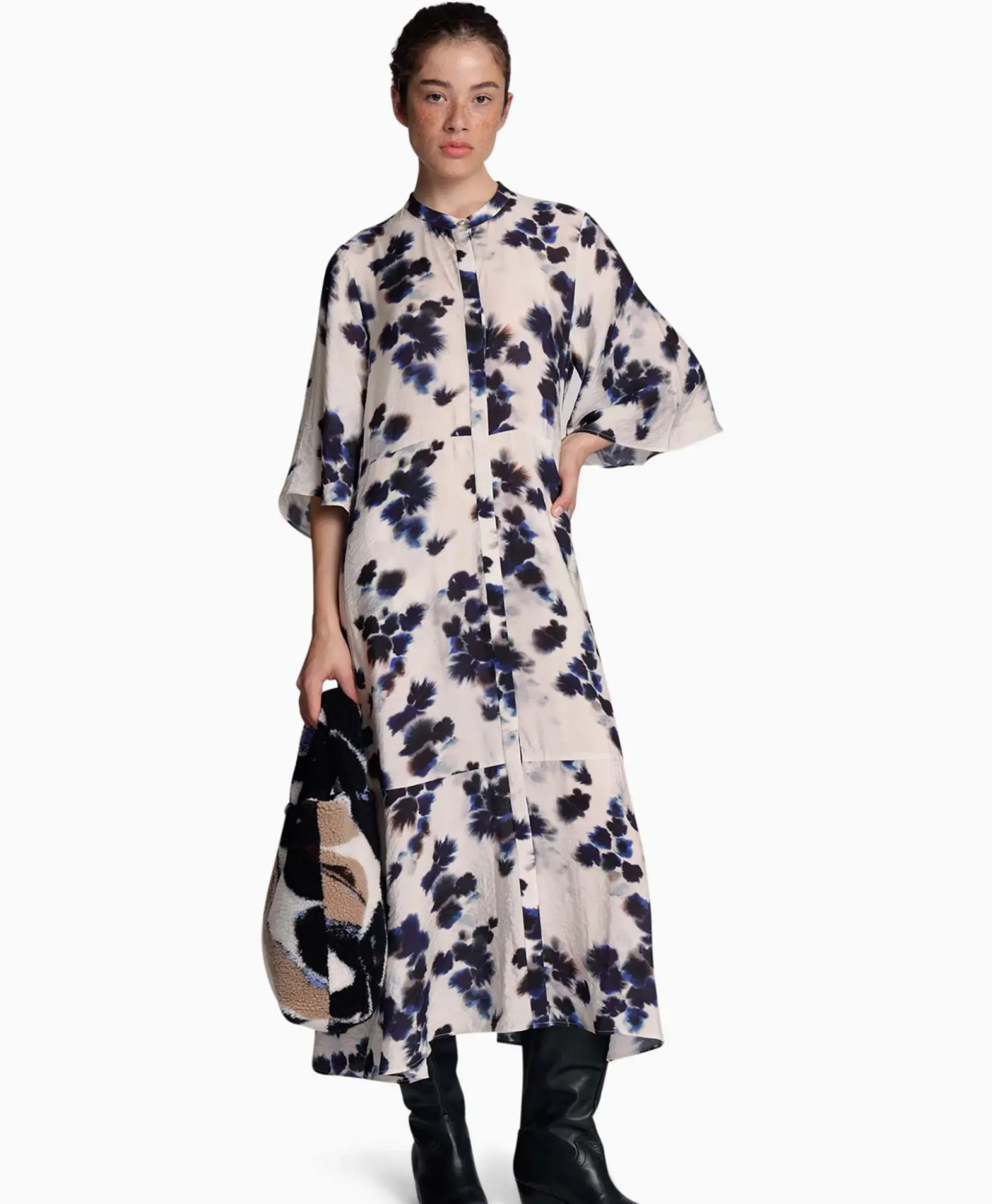Munthe Midi Jurk Lysander Blauw