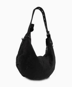 Nunoo Bags Crossbody Tas Dagmar Rivet Washed Black Zwart