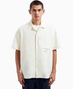 Olaf Hussein Overshirt Cotton Linen Ss Ecru