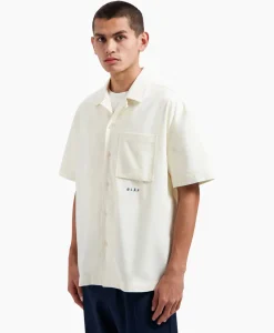 Olaf Hussein Overshirt Cotton Linen Ss Ecru