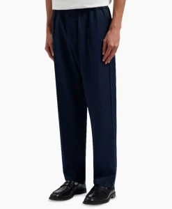 Olaf Hussein Pantalon Pintuck Donker Blauw