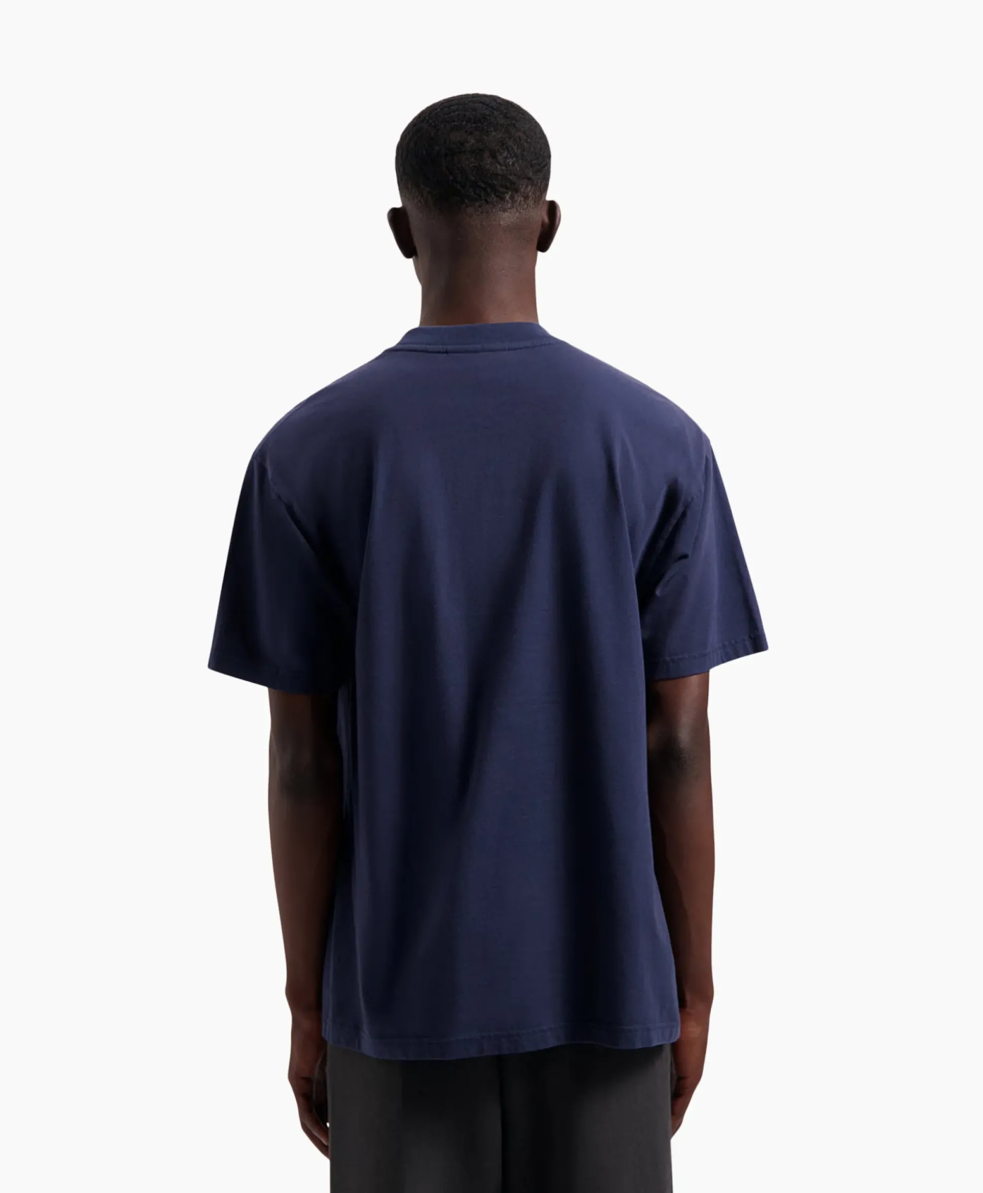 Olaf Hussein T-Shirt Blur Logo Donker Blauw