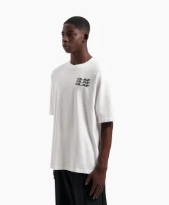 Olaf Hussein T-Shirt Blur Logo Wit