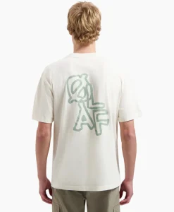 Olaf Hussein T-Shirt Korte Mouw Layered Logo Off White