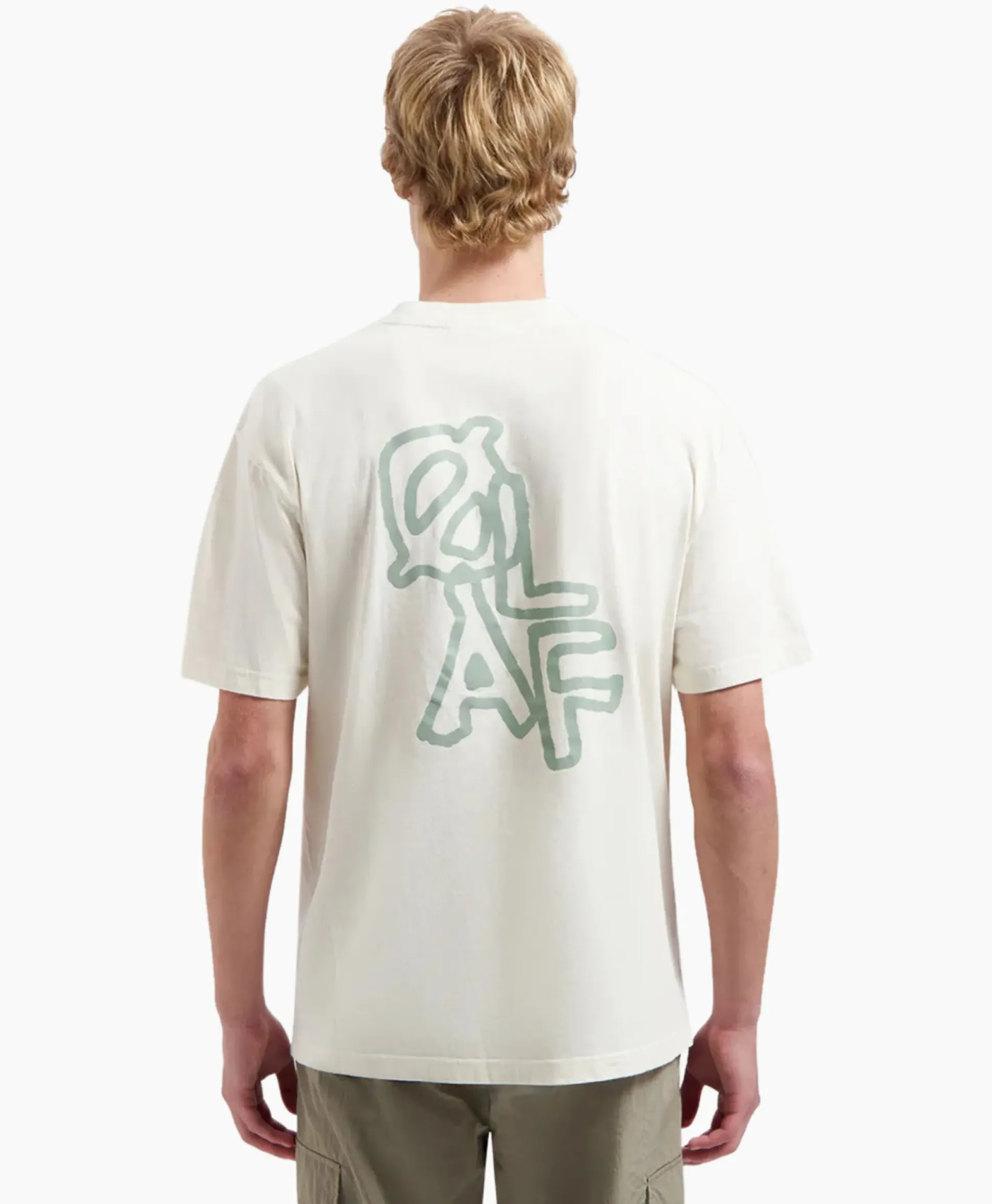 Olaf Hussein T-Shirt Korte Mouw Layered Logo Off White