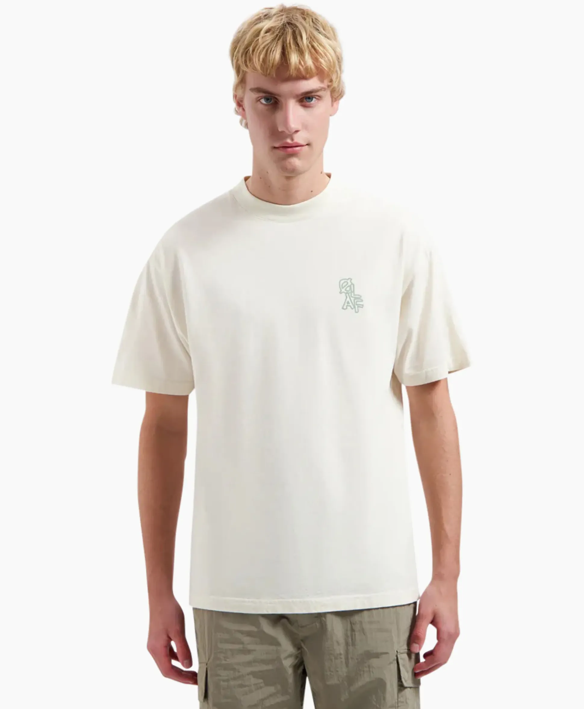 Olaf Hussein T-Shirt Korte Mouw Layered Logo Off White