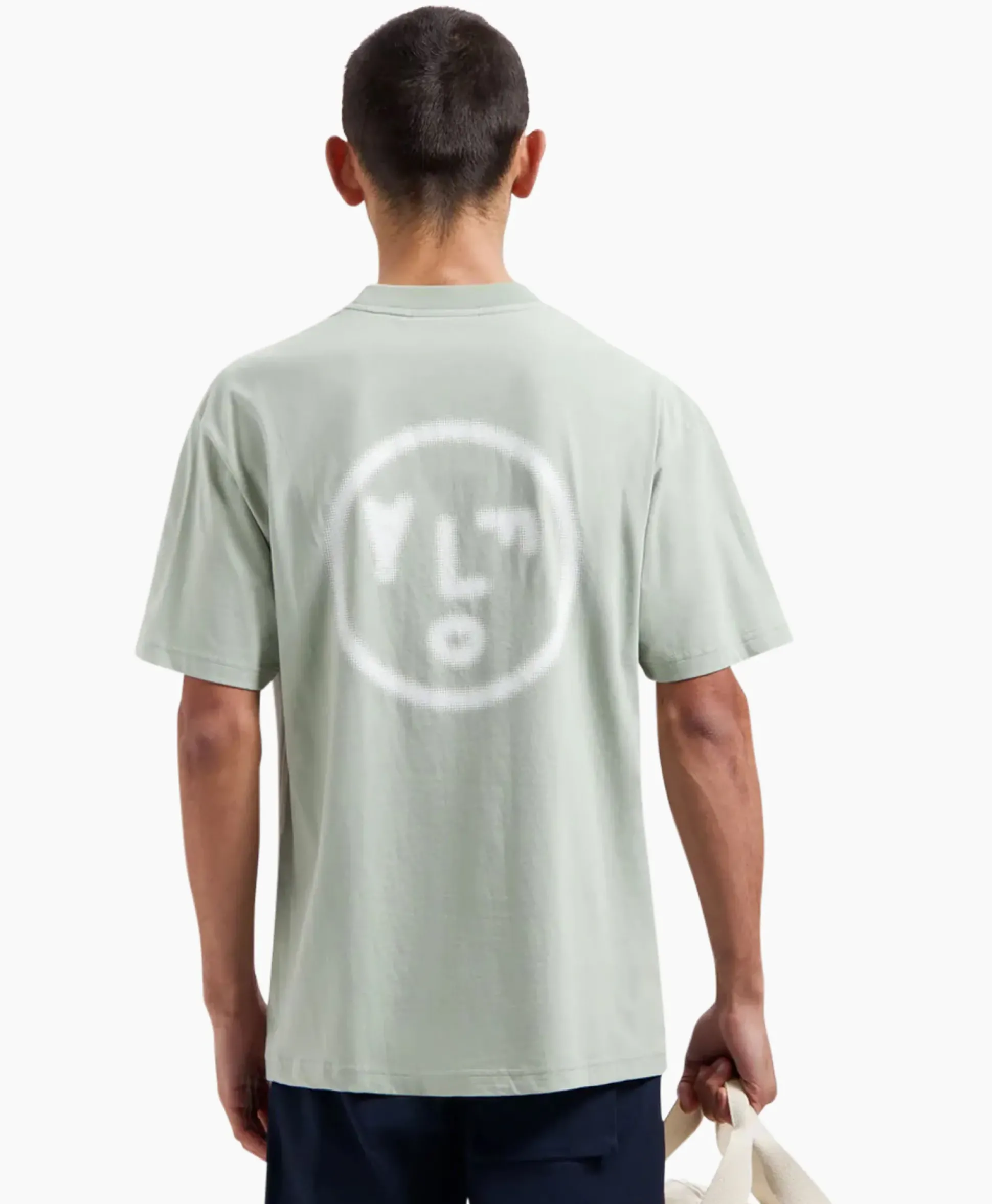 Olaf Hussein T-Shirt Korte Mouw Pixelated Face Groen