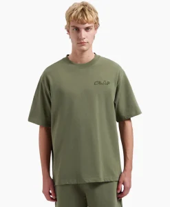 Olaf Hussein T-Shirt Korte Mouw Embroidery Groen