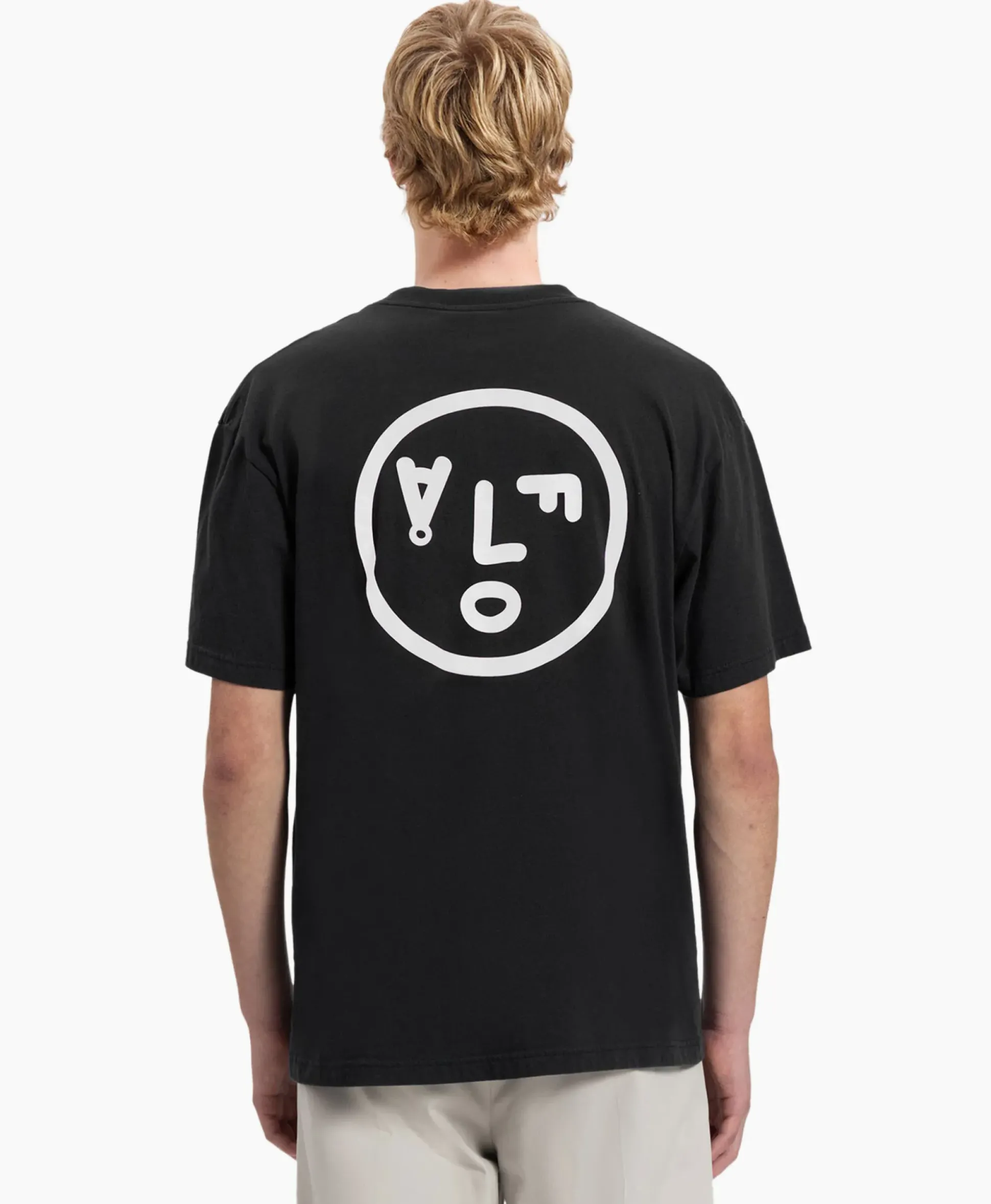 Olaf Hussein T-Shirt Korte Mouw Face Zwart