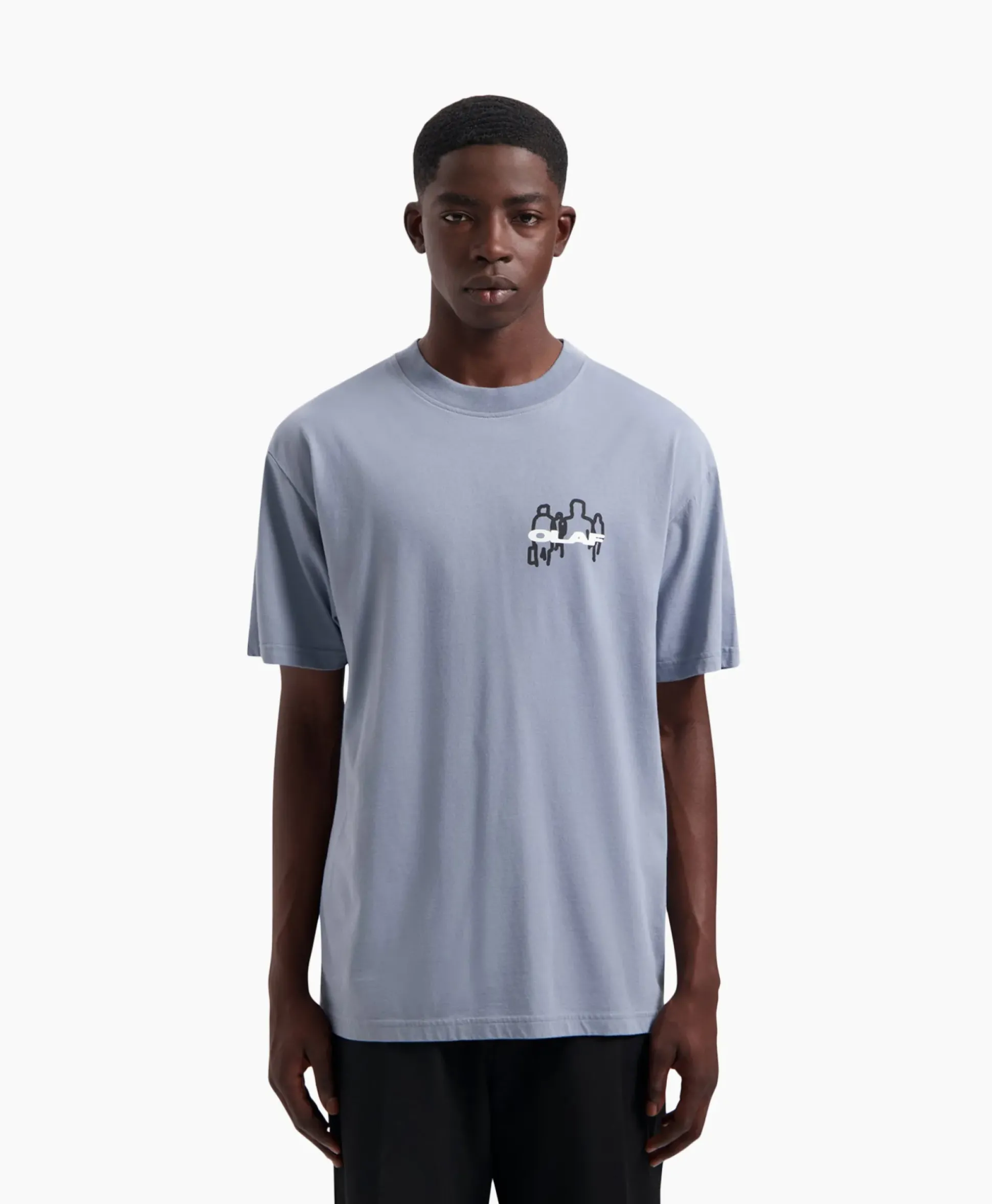 Olaf Hussein T-Shirt Transit Tee Blauw