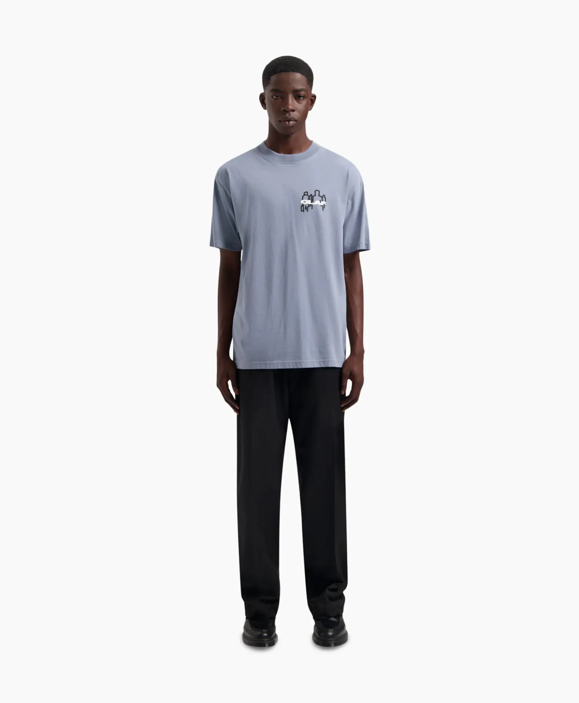 Olaf Hussein T-Shirt Transit Tee Blauw