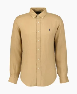 Ralph Lauren Overhemd Linen Camel