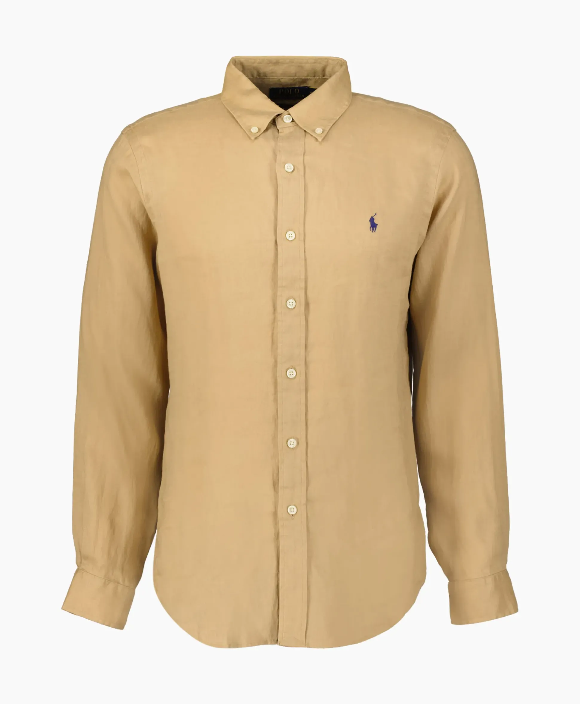 Ralph Lauren Overhemd Linen Camel