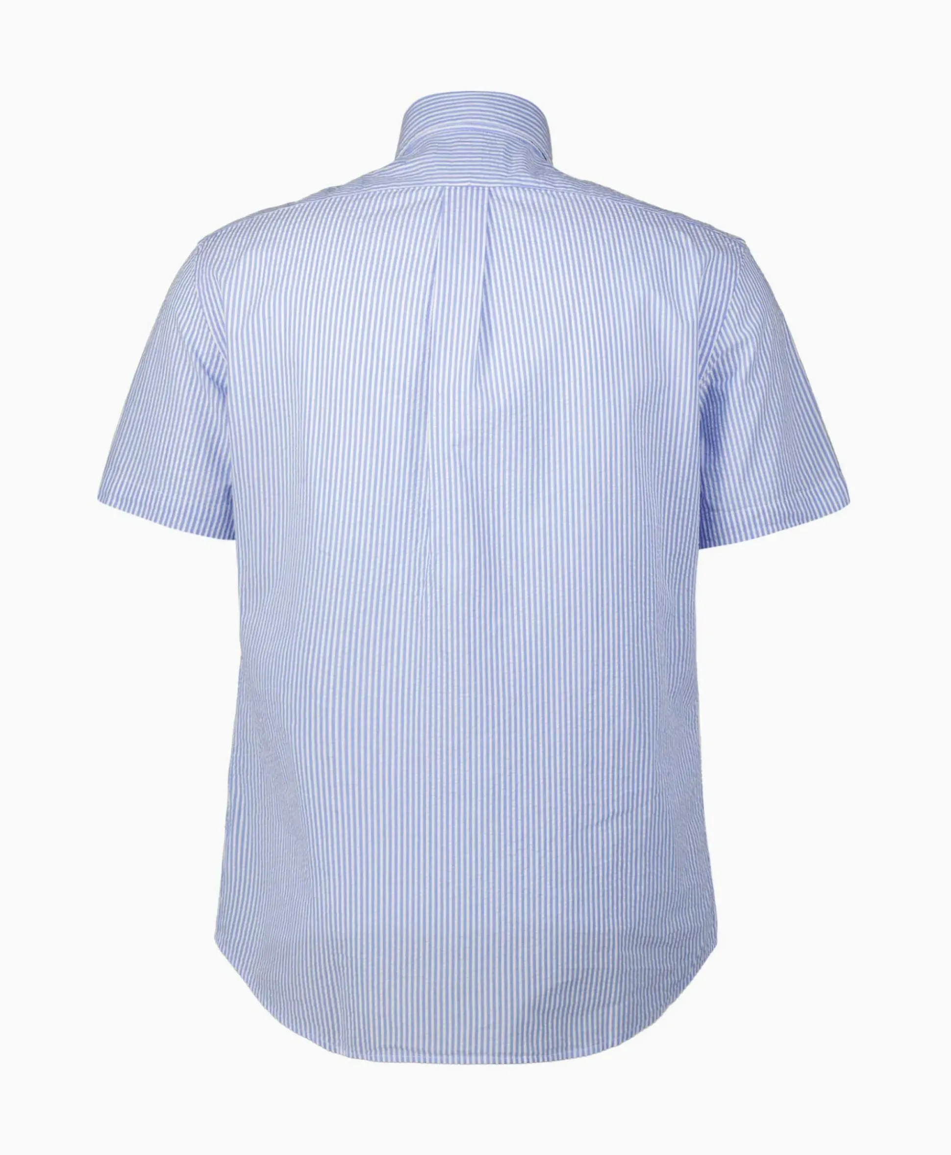 Ralph Lauren Overhemd Seersucker Short Sleeve Licht Blauw