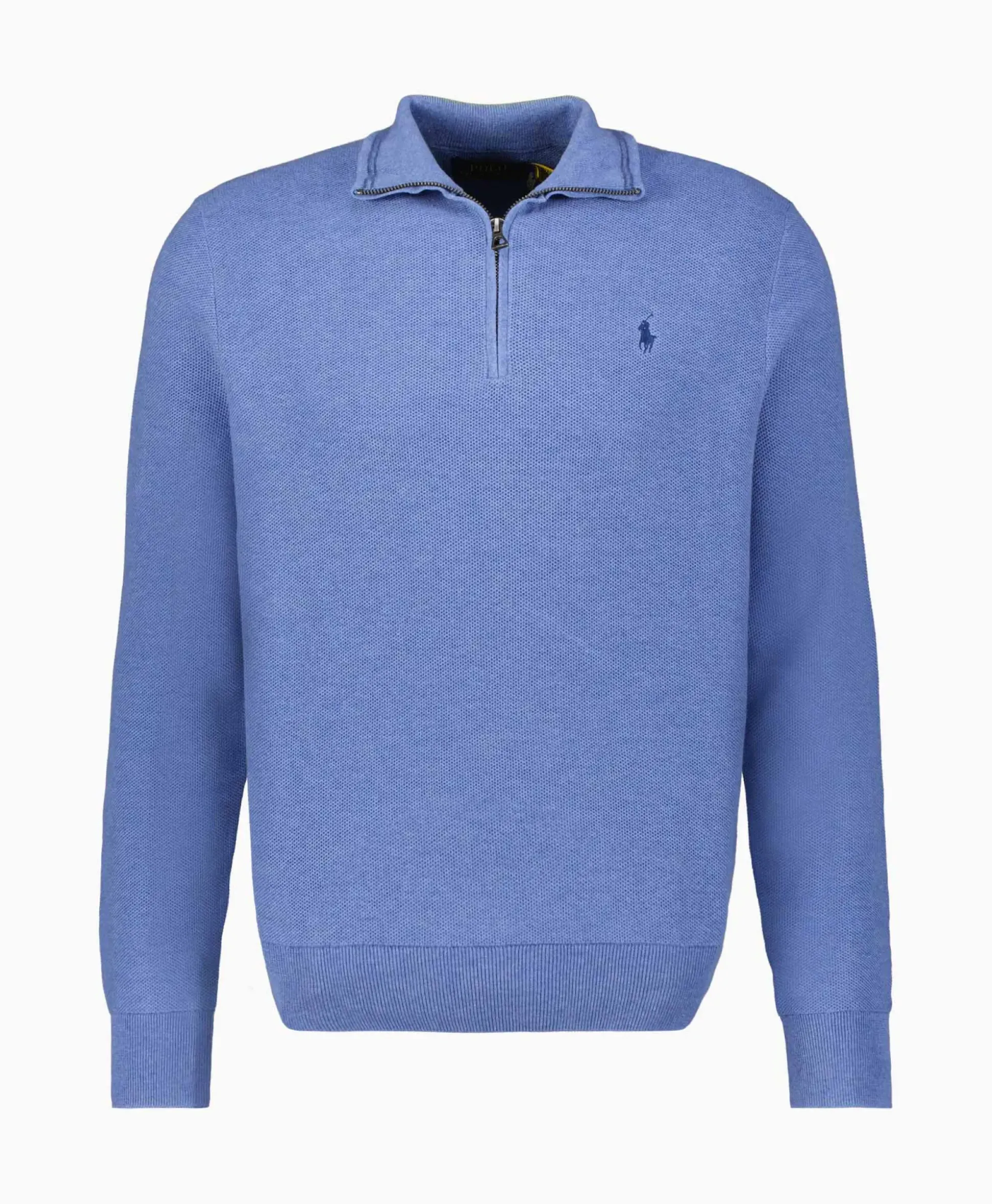 Ralph Lauren Pullover Quarterzip Cotton Blauw
