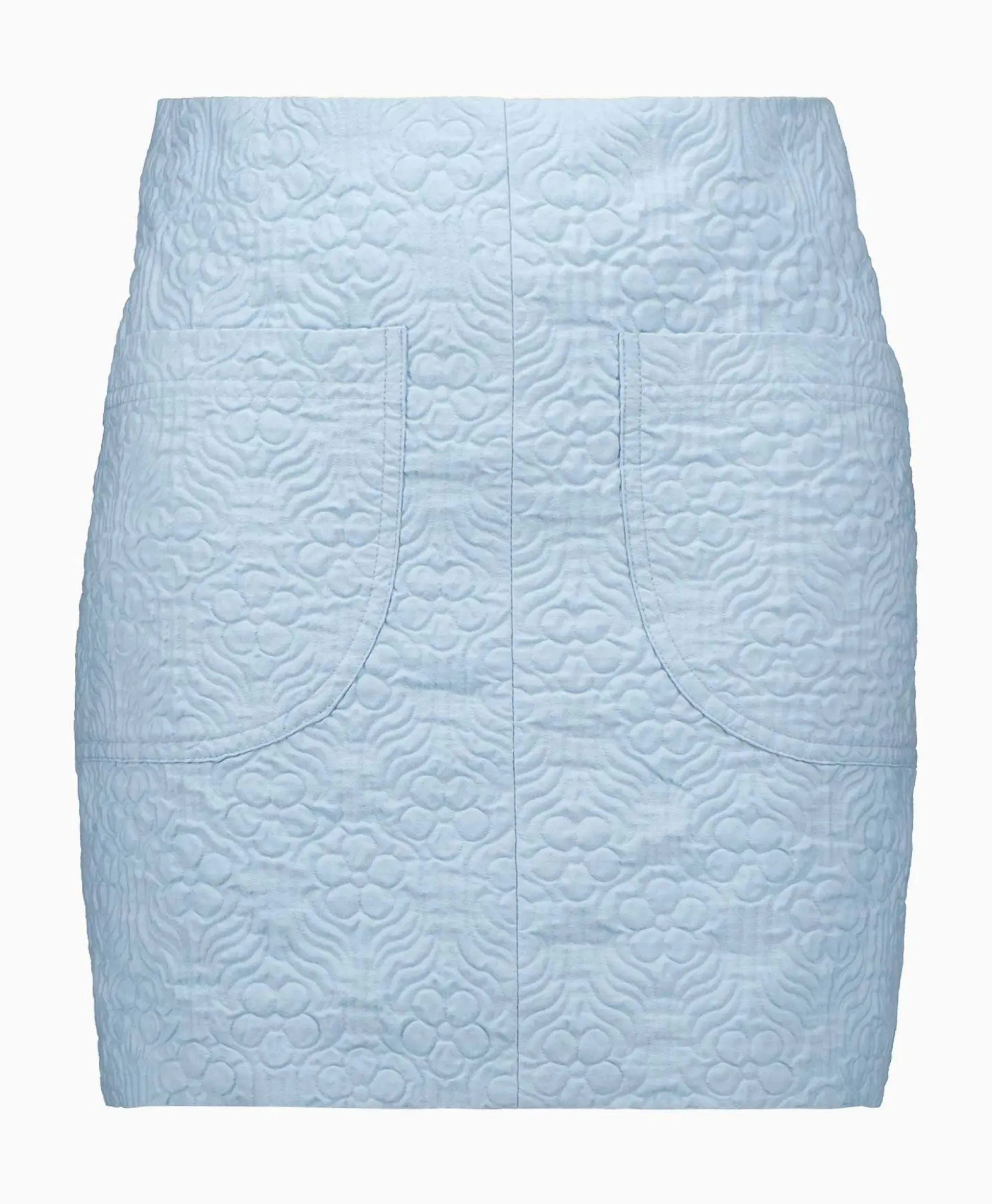 Rohe Minirok Short Jacquard Skirt Blauw