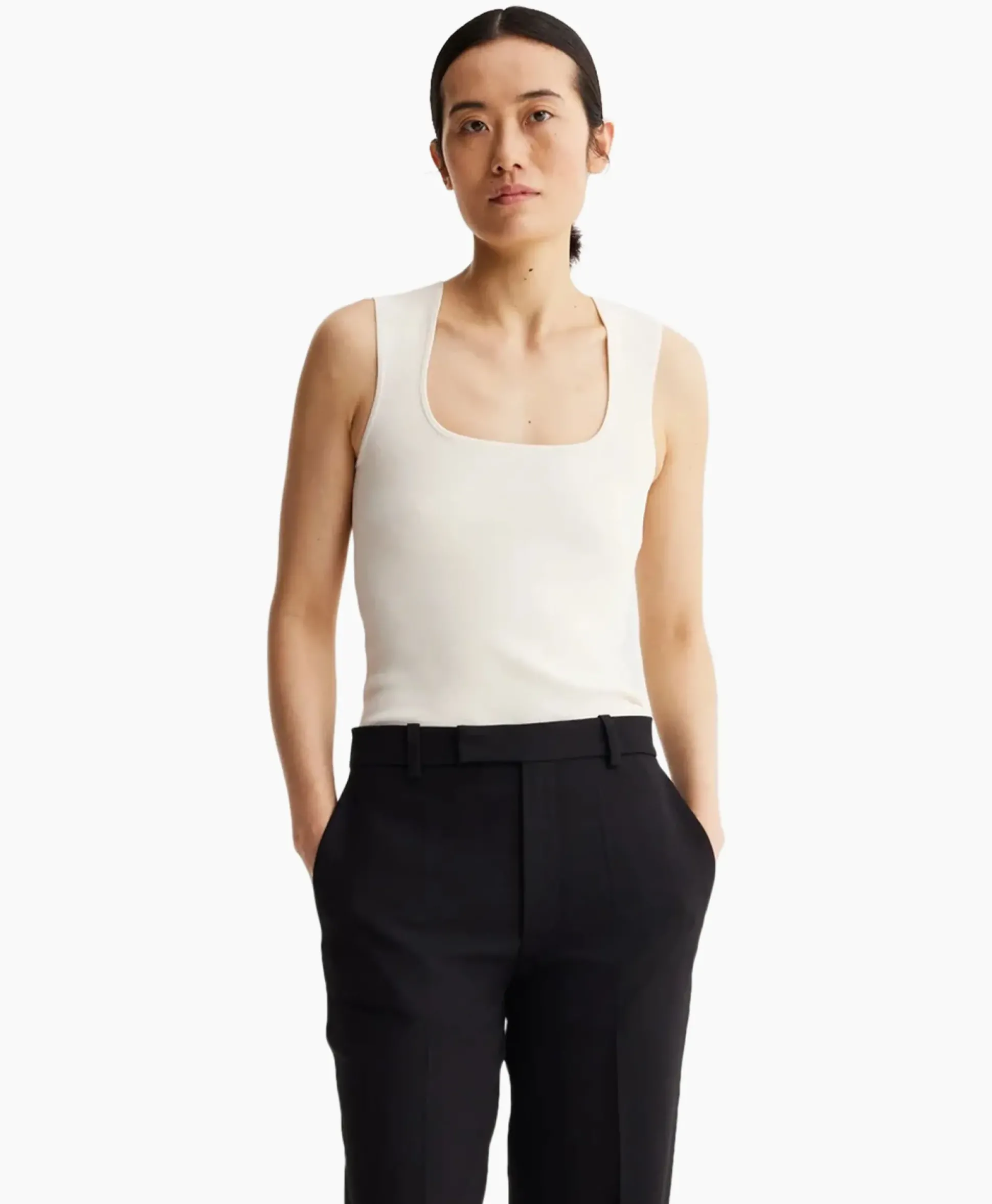 Rohe Top Bustier Shaped Knitted Off White