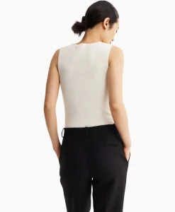 Rohe Top Bustier Shaped Knitted Off White