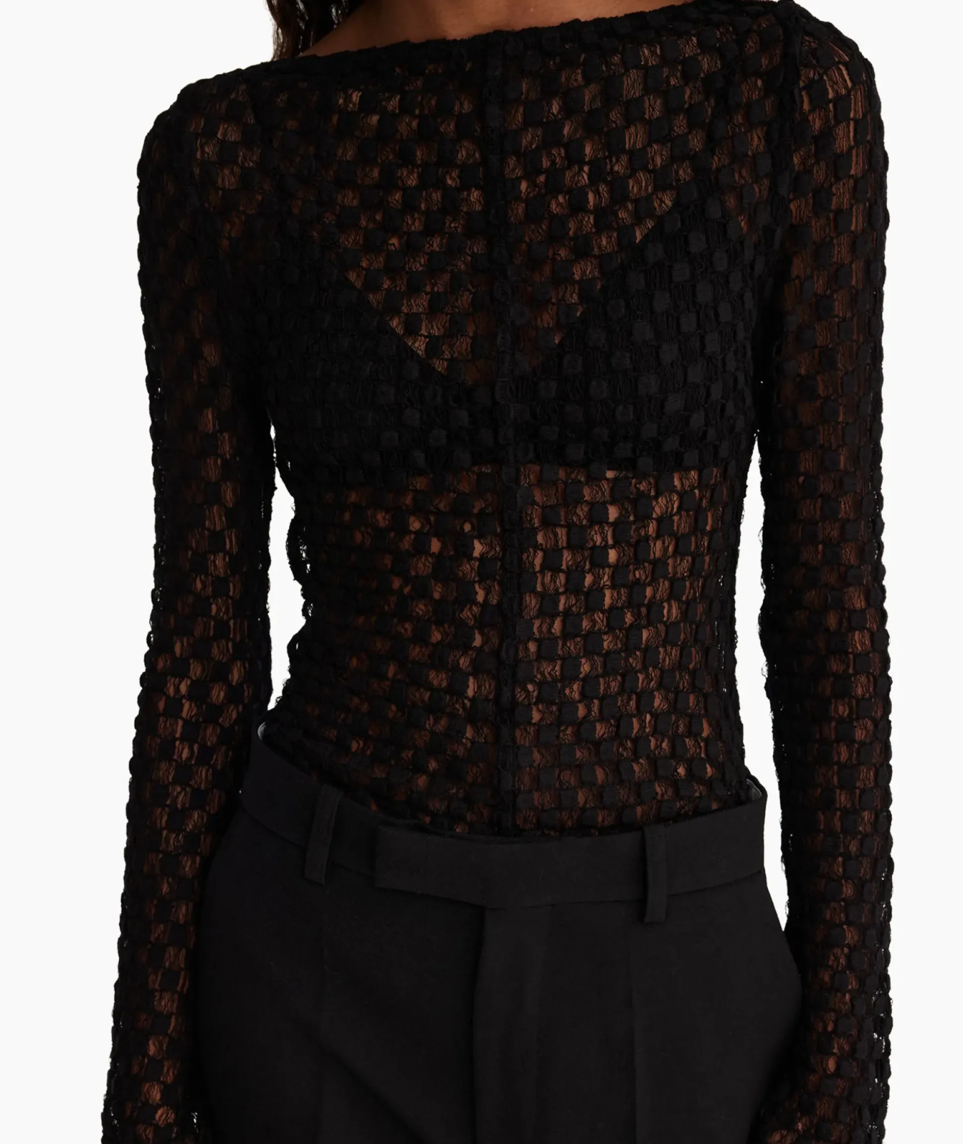Rohe Top Lace Zwart