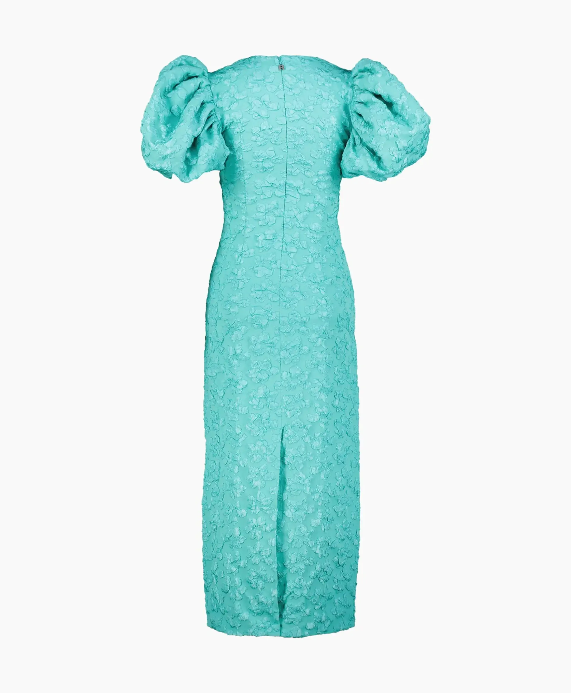 Rotate Midi Jurk 3D Jacquard Turquoise