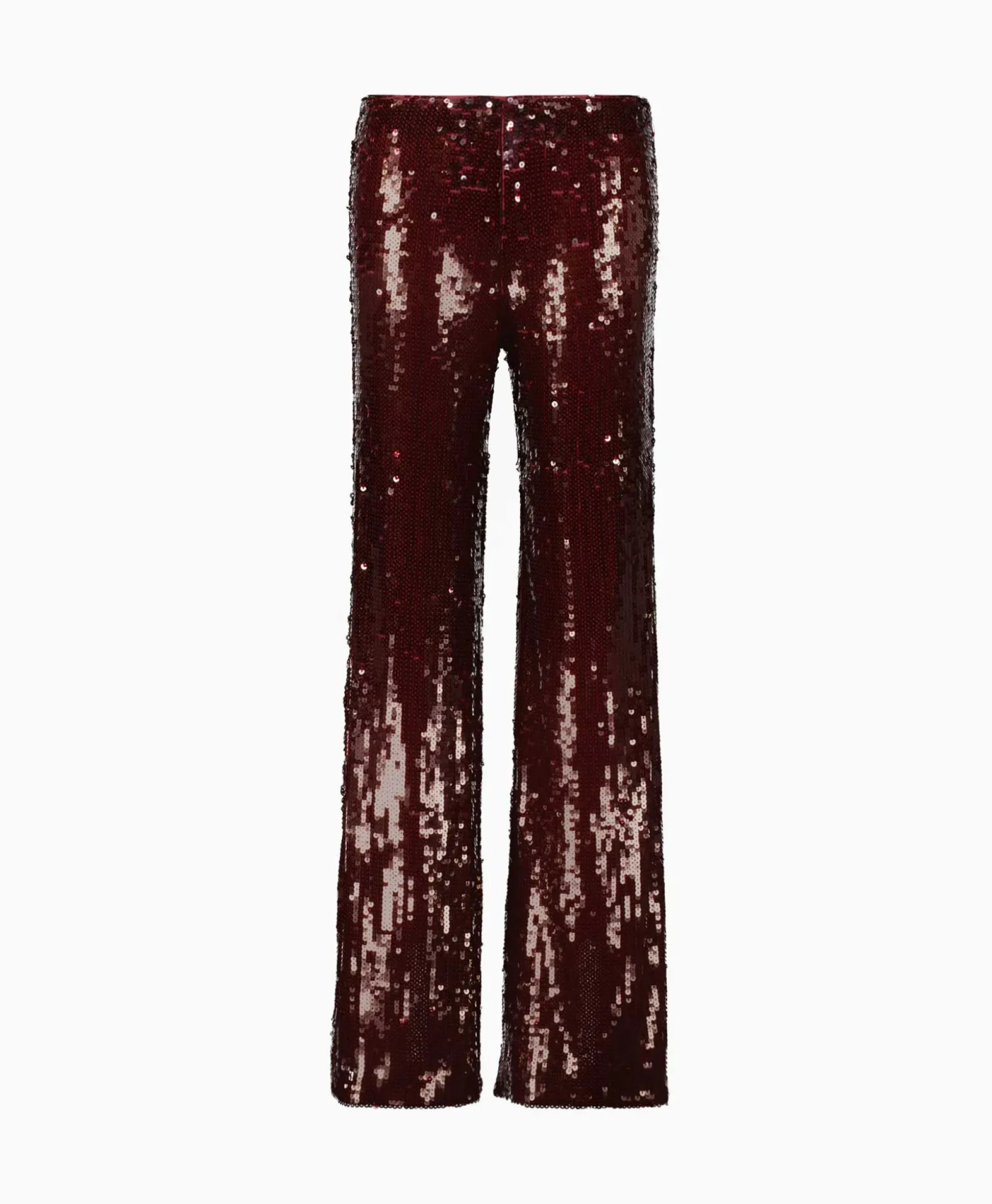 Rotate Pantalon Sequins Low Waist Bordeaux