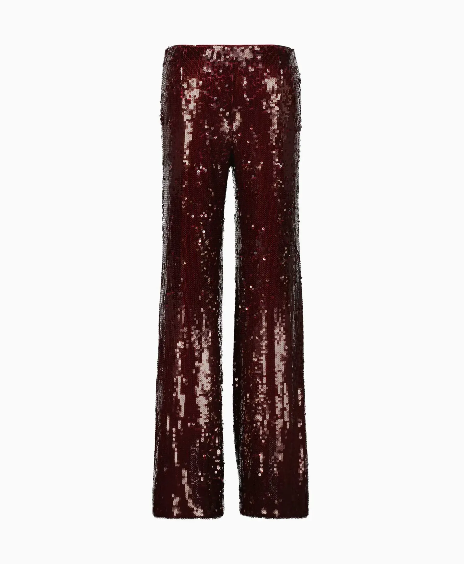Rotate Pantalon Sequins Low Waist Bordeaux