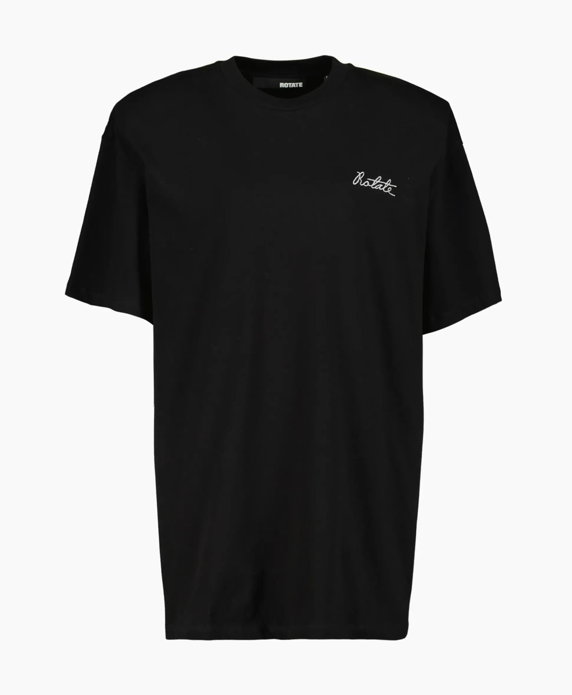 Rotate T-Shirt Korte Mouw Oversized Logo Zwart