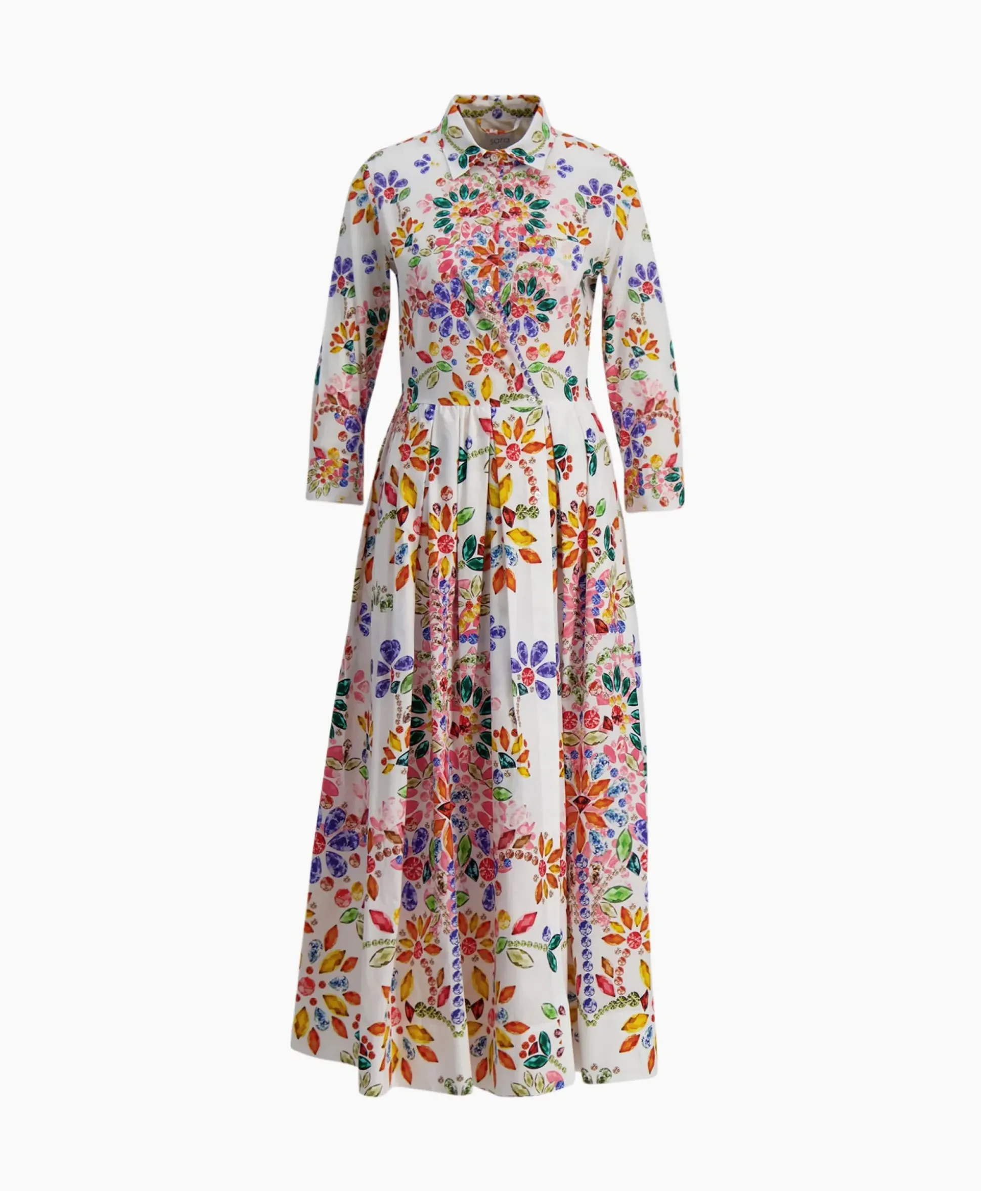 Sara Roka Midi Jurk Elenat Oranje