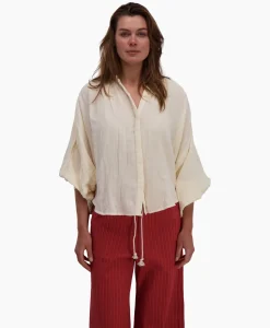 Sea Me Happy Blouse Balloon Resort Beige