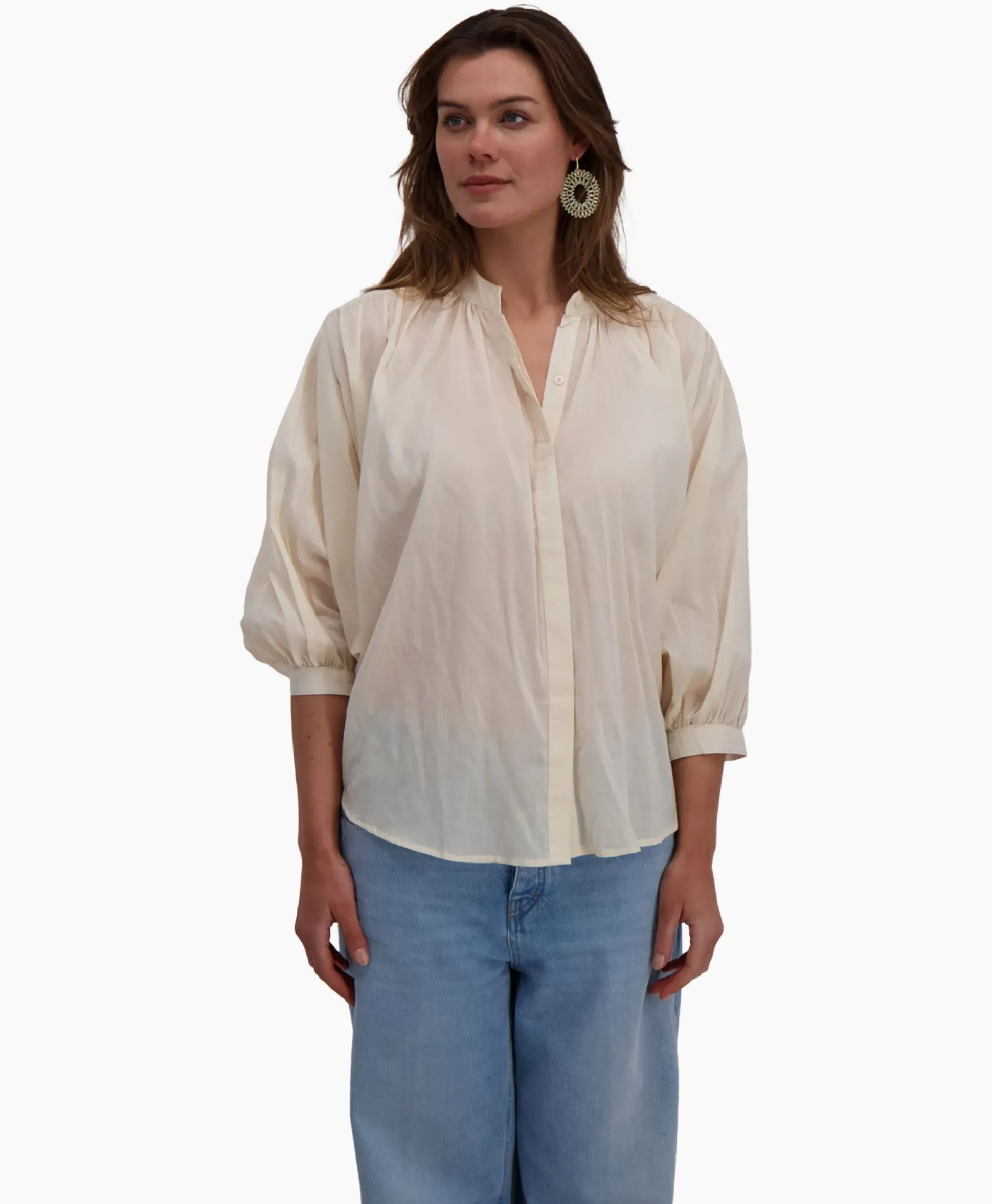 Sea Me Happy Blouse Balloon Beige