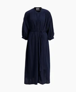 Sea Me Happy Maxi Jurk Balloon Long Double Layered Donker Blauw