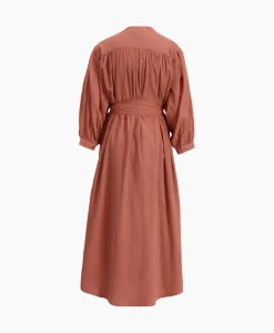 Sea Me Happy Maxi Jurk Balloon Long Double Layered Bruin
