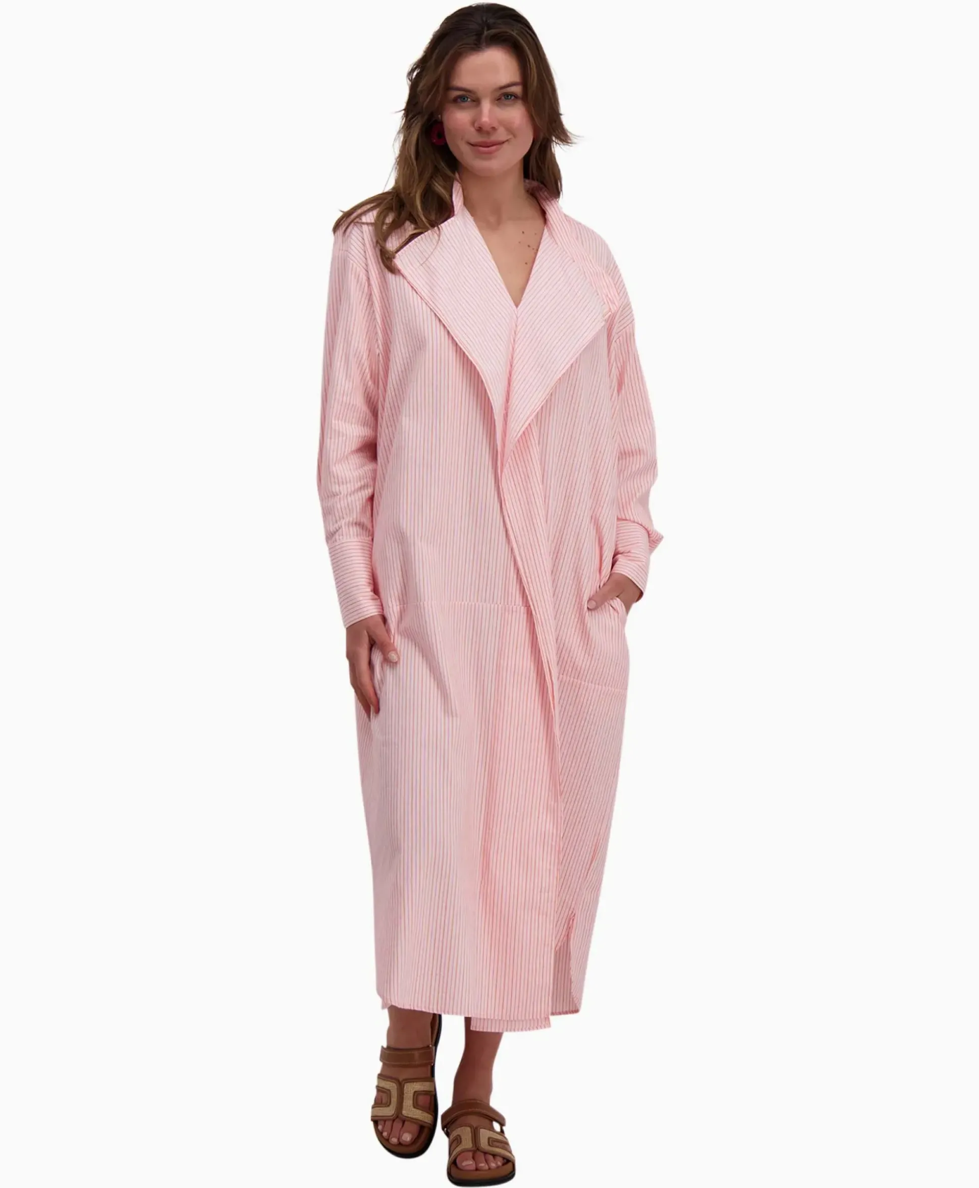 Sea Me Happy Maxi Jurk Penelope Woven Striped Rose