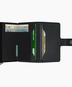 Secrid Portemonnee Premium Miniwallet Emboss Lines Black Zwart