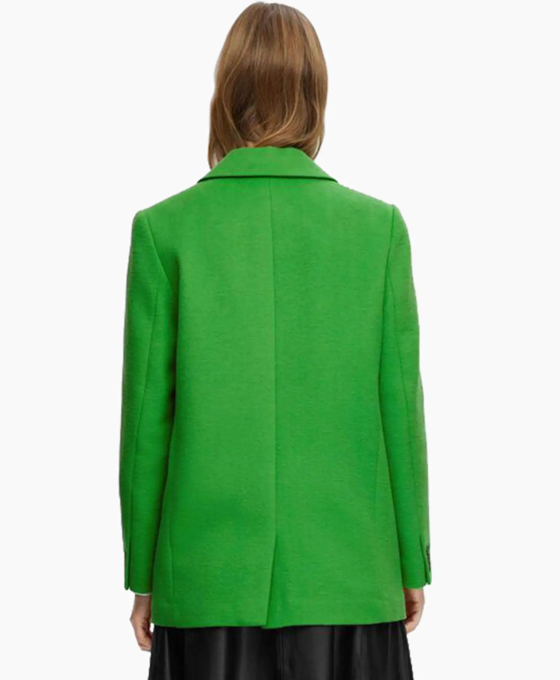 Selected Femme Blazer Sasja Wool B Groen