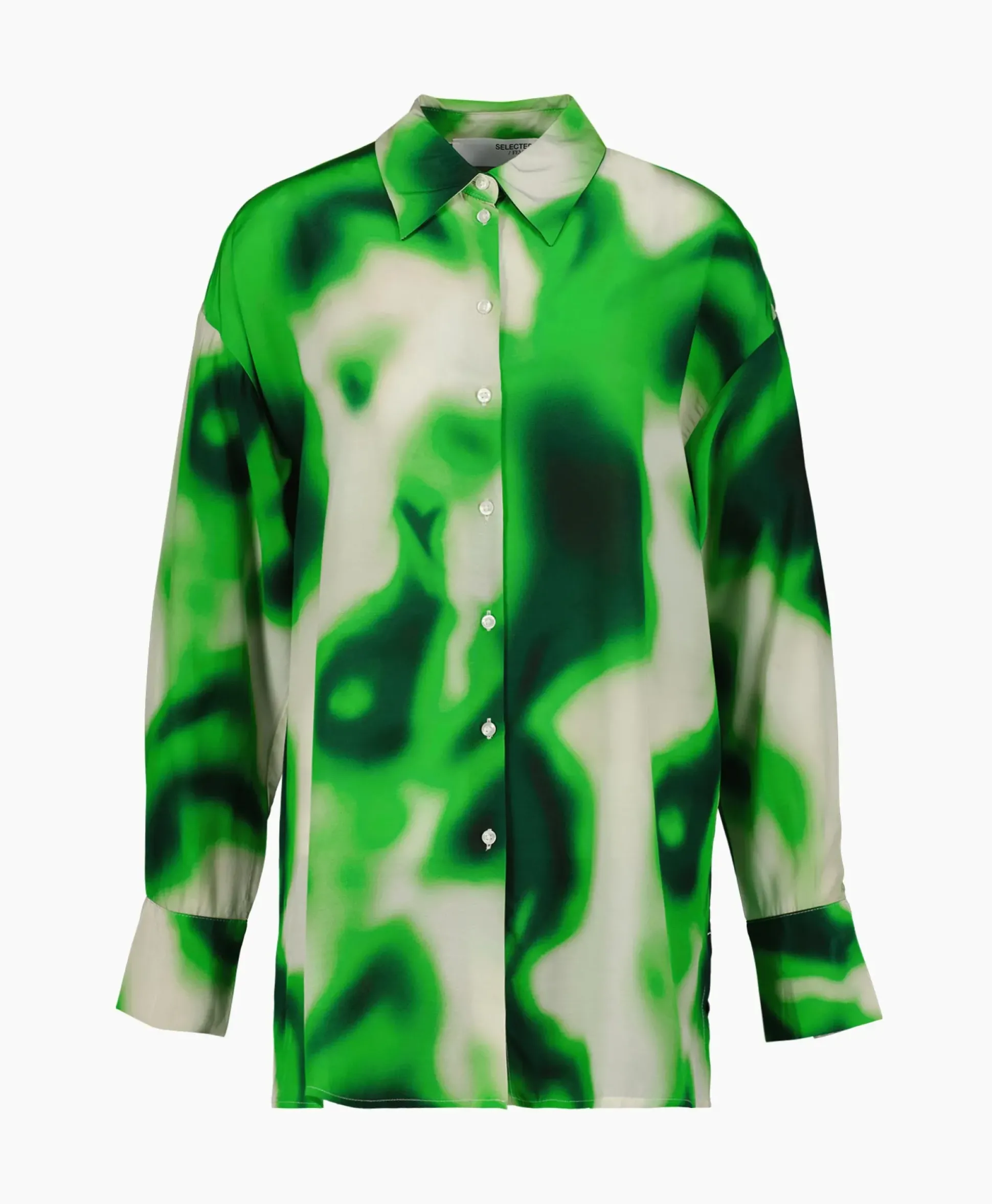 Selected Femme Blouse Claudine Ls Shirt B Groen