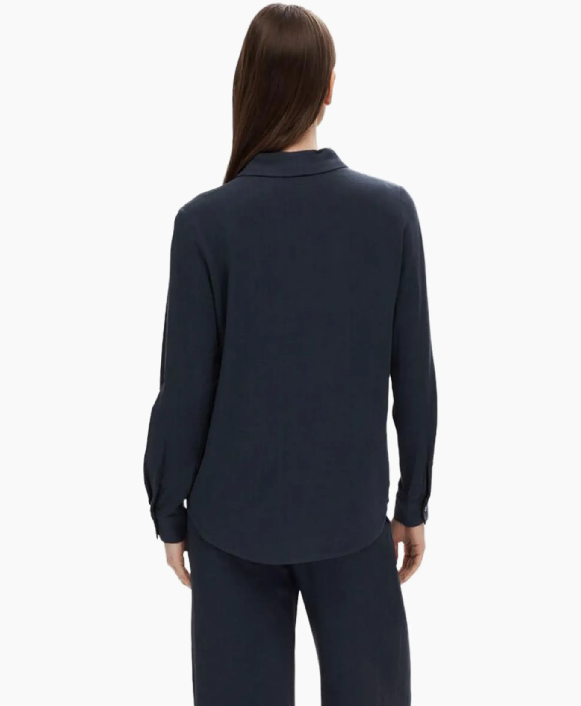 Selected Femme Blouse Viva Ls Shirt Noos Donker Blauw