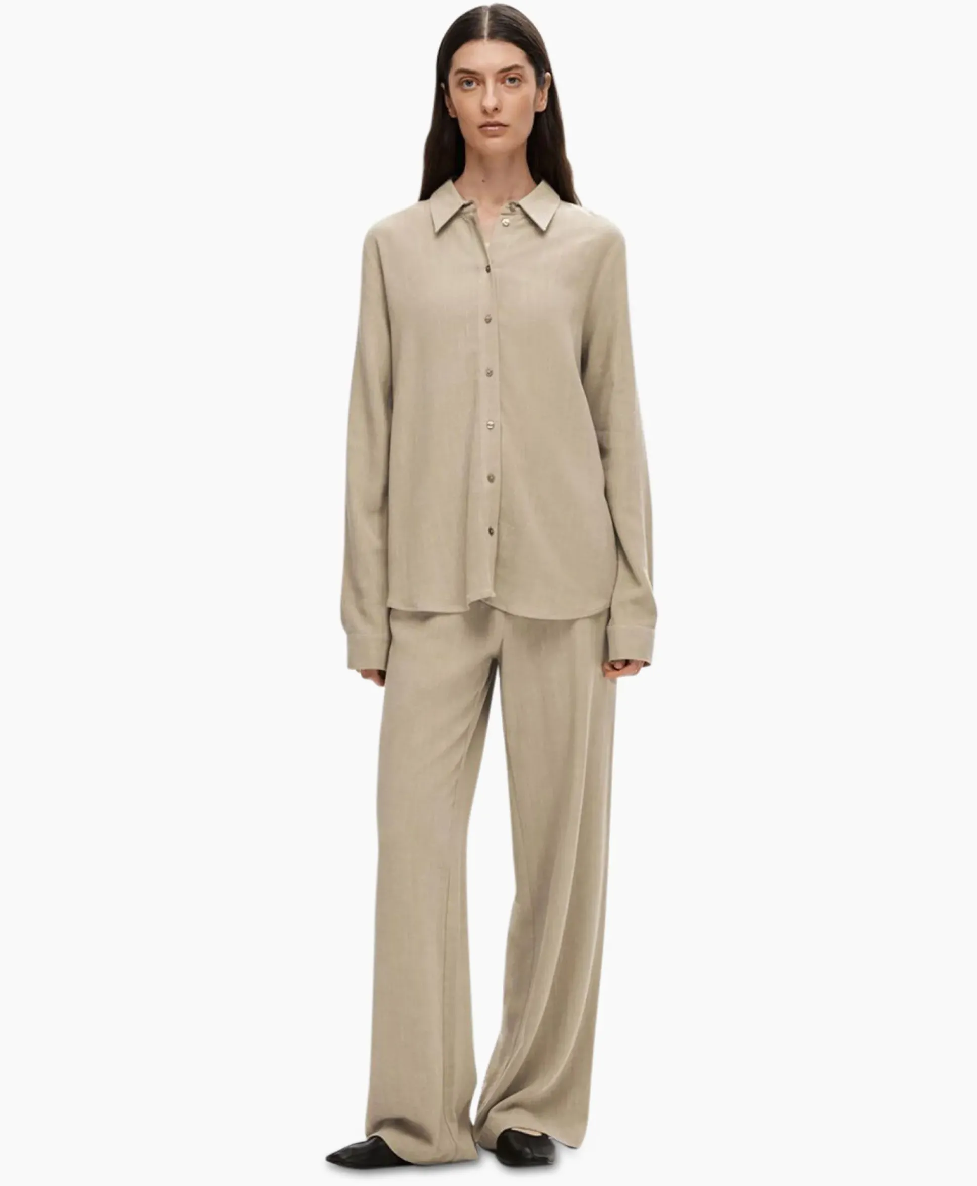 Selected Femme Blouse Viva Ls Shirt Noos Licht Grijs
