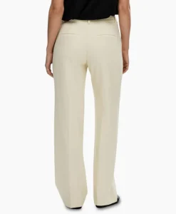 Selected Femme Broek Rita Mw Wide Pant Birch B Off White