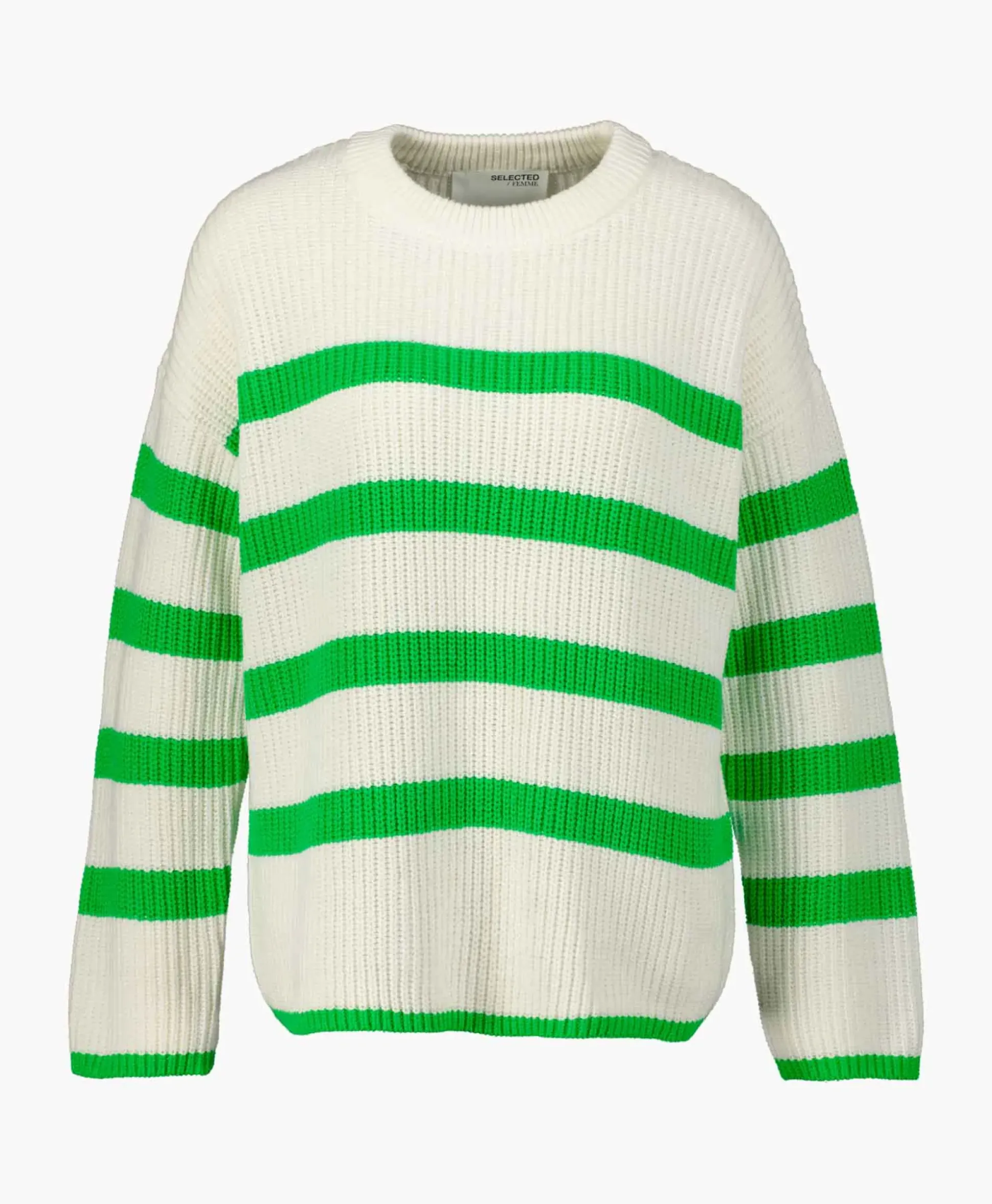 Selected Femme Gebreide Trui Bloomie Ls Knit O-Neck B Noos Off White